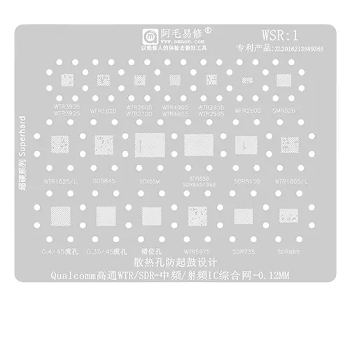 Replacement for AMAOE WSR 1 WTR BGA REWORK STENCIL - Quality Phone Parts in Sri Lanka